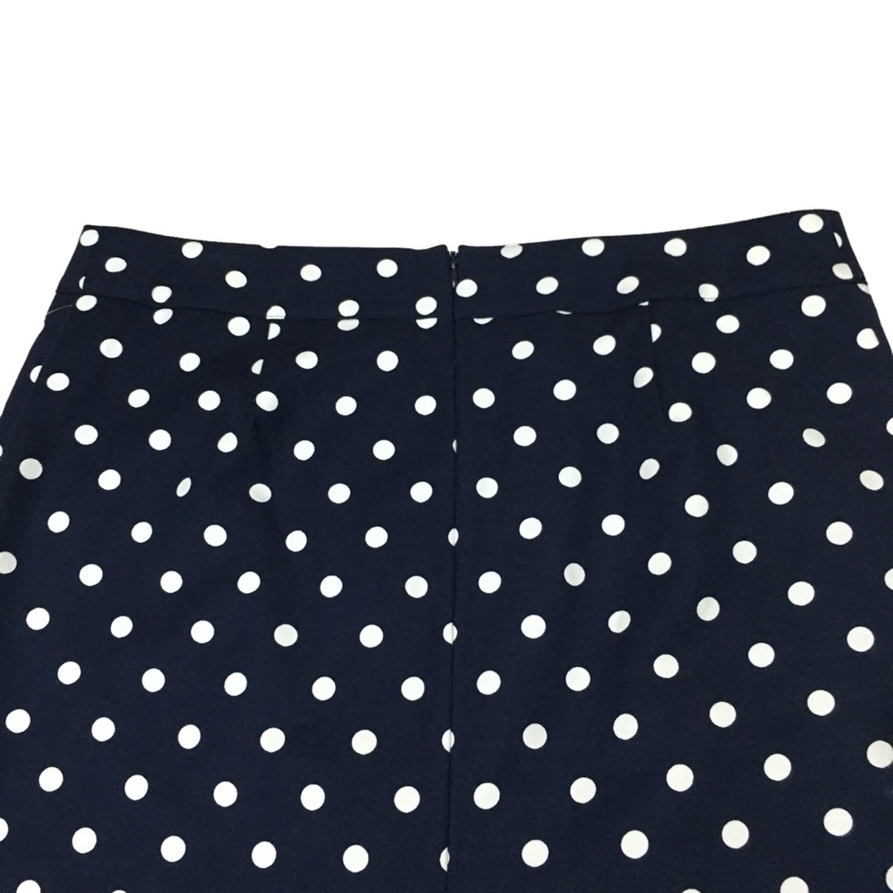 MERONA Navy Blue White Polka Dot Stretch Skirt - Women’s 14 NWT - Picture 5 of 9